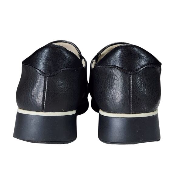 Naturalizer Sneakers sz 7.5M Women Finny Walking‎ Shoes Black White Zipper Wedge - Picture 5 of 12